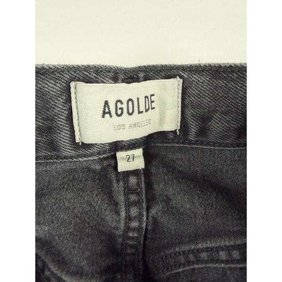AGOLDE 90s Mid Rise Loose Jeans Photogram Black Wash Size 27 - Picture 5 of 10
